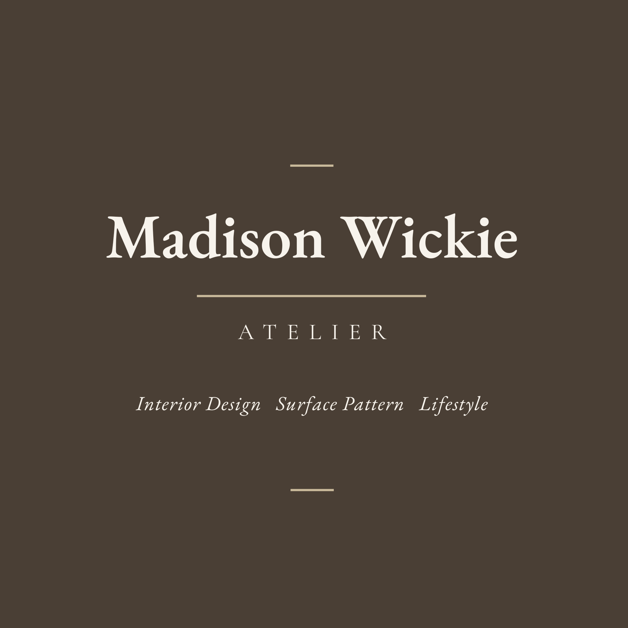 Madison Wickie Atelier — Interior Design, Surface Pattern and Lifestyle Studio, Ontario Canada